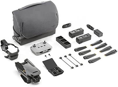 DJI Mavic 3 Fly More Combo, Drone with 4/3 CMOS Hasselblad Camera, 5.1K Video, Omnidirectional Obstacle Sensing, 46 Mins Flight, Advanced Auto Return, Drone with DJI RC-N1, Two Extra Batteries, Gray