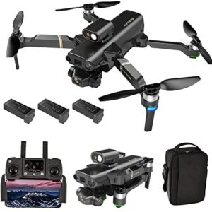 Drone with 4K Camera with Emergency Obstacle Avoidance, Dual Camera RC Quadcopter Track Flight Gravity Sensor Gesture Photo Video Altitude Hold Three-axis Gimbal Adults Kid